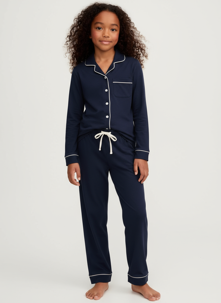 Kid's Unisex Soft Cotton Long Sleeve Pajama Set