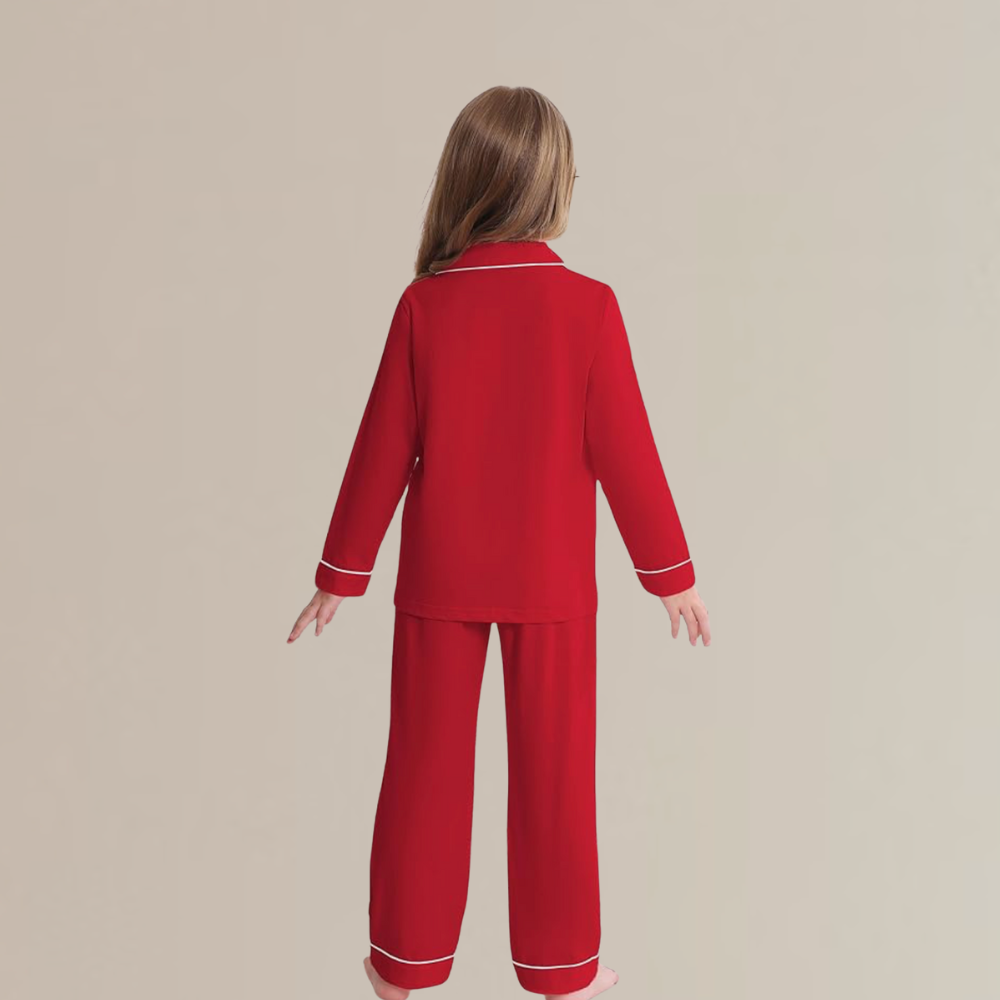 Kid's Unisex Soft Cotton Long Sleeve Pajama Set
