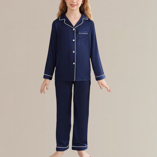 Kid's Unisex Soft Cotton Long Sleeve Pajama Set