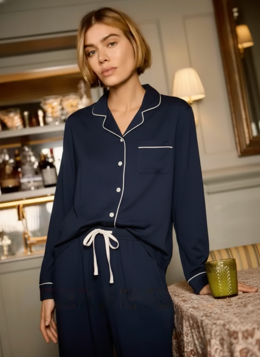 Women's Soft Cotton Long Sleeve Pajama Set