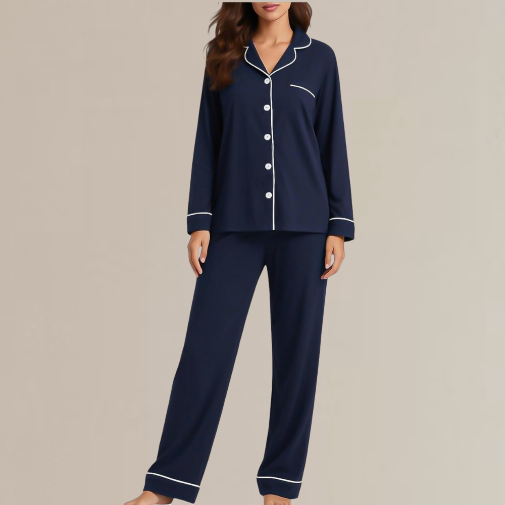 Women's Soft Cotton Long Sleeve Pajama Set